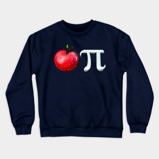 Apple Pi - funny physics mathematics student maths teacher gift humor humour pun. Mathematical constant pi in 3d Crewneck Sweatshirt